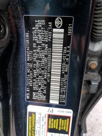 Photo 10 from auction – 2013 TOYOTA CAMRY L with VIN 4T1BF1FK9DU209253