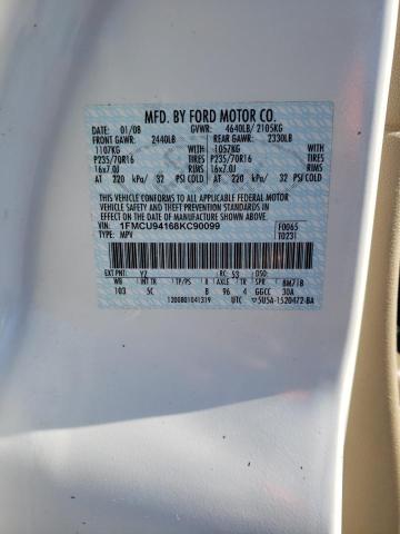 Photo 10 from auction – 2008 FORD ESCAPE LIM with VIN 1FMCU94168KC90099
