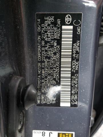 Photo 10 from auction – 2014 TOYOTA PRIUS with VIN JTDKN3DU5E0385104