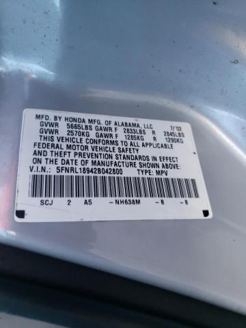 Photo 10 from auction – 2002 HONDA ODYSSEY EX with VIN 5FNRL18942B042800