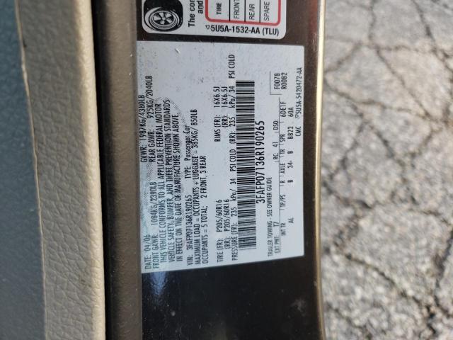 Photo 10 from auction – 2006 FORD FUSION SE with VIN 3FAFP07136R190265