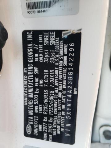 Photo 10 from auction – 2011 KIA SORENTO BA with VIN 5XYKT4A23BG142296
