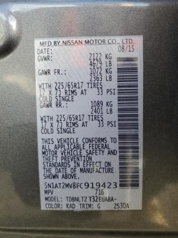 Photo 10 from auction – 2015 NISSAN ROGUE S with VIN 5N1AT2MV8FC919423