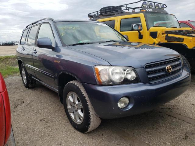 TOYOTA HIGHLANDER 2001 with VIN JTEHF21A910007921 - Photo from auction