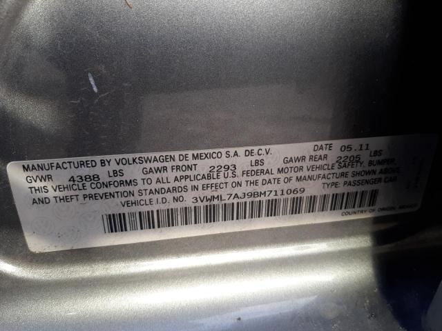 Photo 10 from auction – 2011 VOLKSWAGEN JETTA TDI with VIN 3VWML7AJ9BM711069