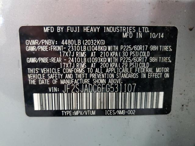 Photo 10 from auction – 2015 SUBARU FORESTER 2 with VIN JF2SJADC6FG531107