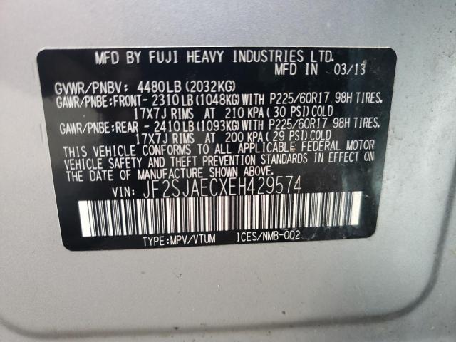 Photo 10 from auction – 2014 SUBARU FORESTER 2 with VIN JF2SJAECXEH429574