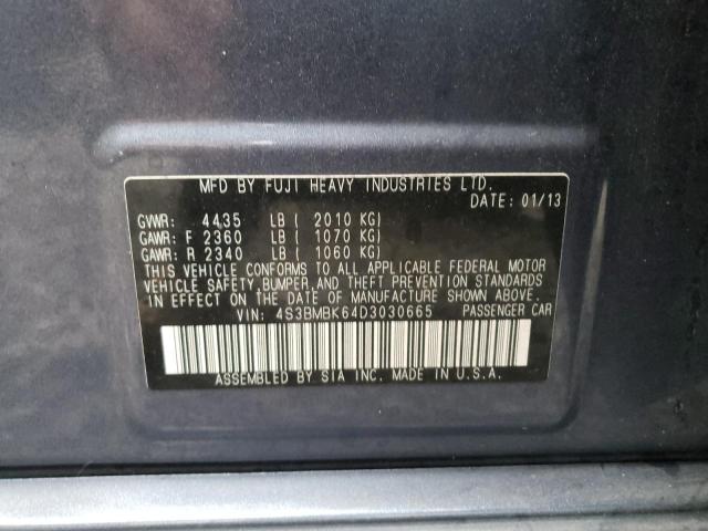 Photo 10 from auction – 2013 SUBARU LEGACY 2.5 with VIN 4S3BMBK64D3030665