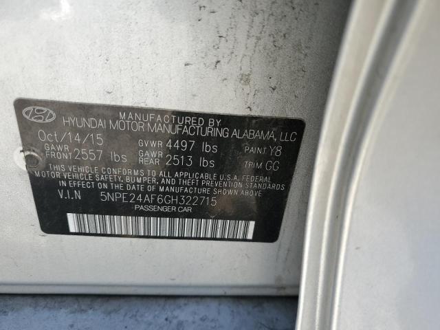 Photo 10 from auction – 2016 HYUNDAI SONATA SE with VIN 5NPE24AF6GH322715