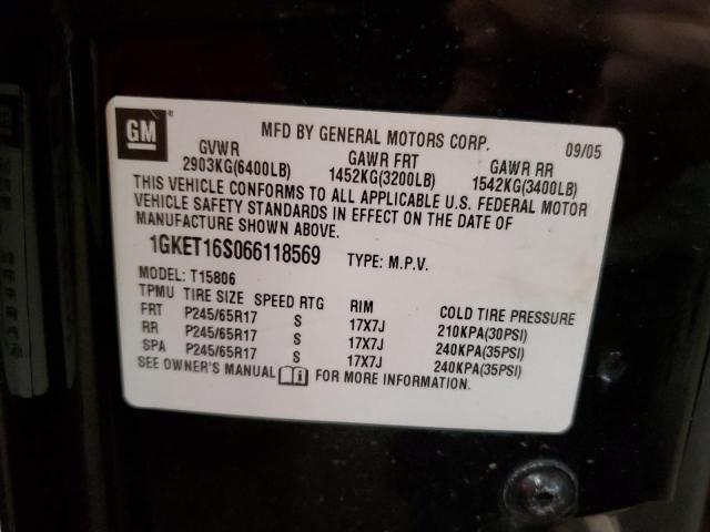 Photo 10 from auction – 2006 GMC ENVOY XL with VIN 1GKET16S066118569