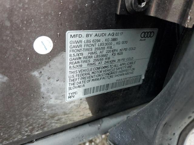 Photo 10 from auction – 2017 AUDI Q7 PREMIUM with VIN WA1LHAF79HD046246