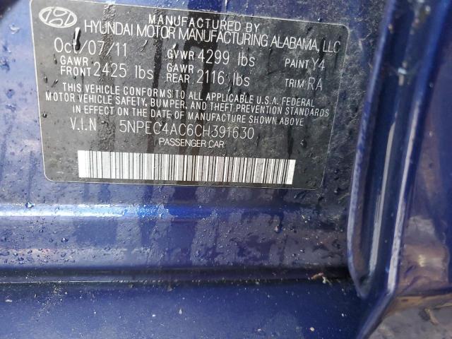 Photo 10 from auction – 2012 HYUNDAI SONATA SE with VIN 5NPEC4AC6CH391630