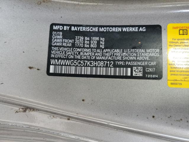 Photo 10 from auction – 2019 MINI COOPER with VIN WMWWG5C57K3H08712