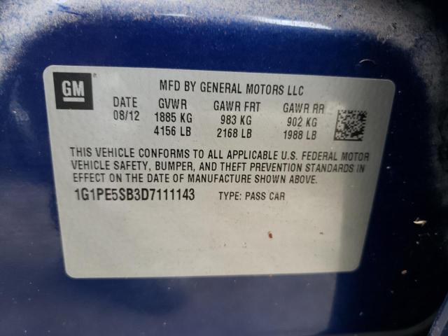 Photo 10 from auction – 2013 CHEVROLET CRUZE with VIN 1G1PE5SB3D7111143