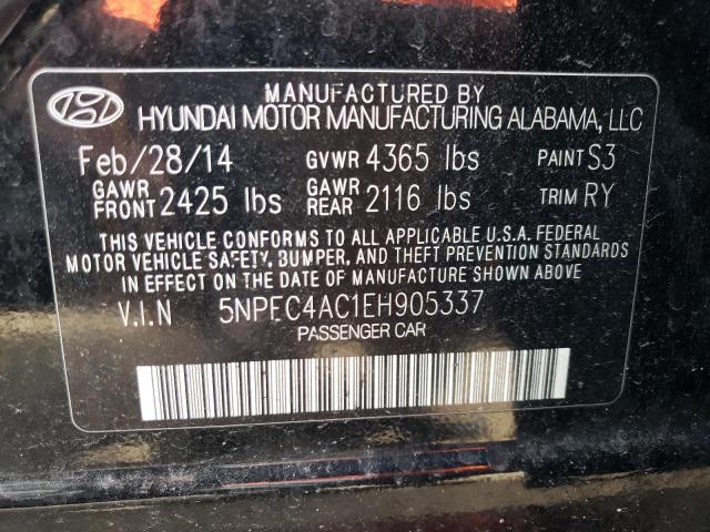 Photo 10 from auction – 2014 HYUNDAI SONATA SE with VIN 5NPEC4AC1EH905337
