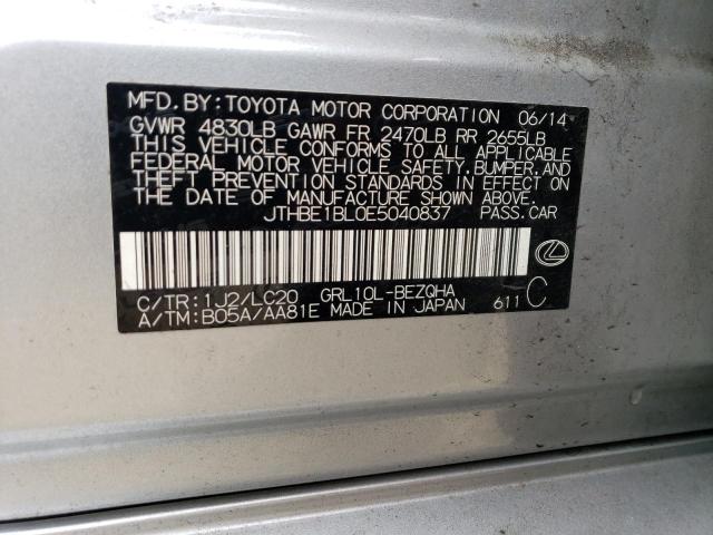 Photo 10 from auction – 2014 LEXUS GS 350 with VIN JTHBE1BL0E5040837