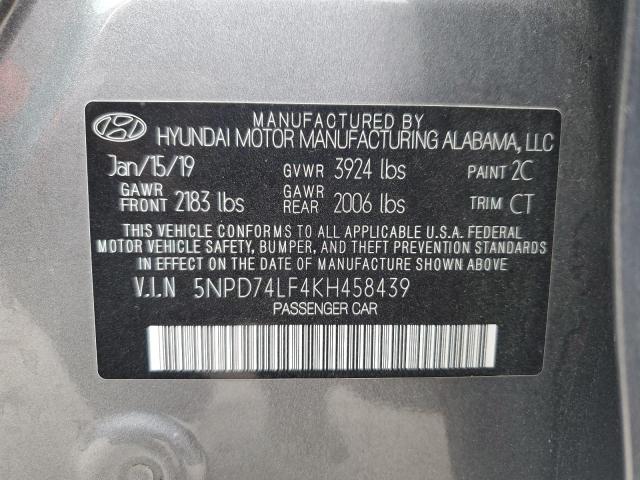 Photo 10 from auction – 2019 HYUNDAI ELANTRA SE with VIN 5NPD74LF4KH458439