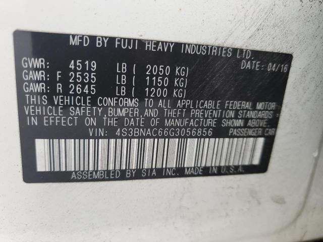 Photo 10 from auction – 2016 SUBARU LEGACY 2.5 with VIN 4S3BNAC66G3056856