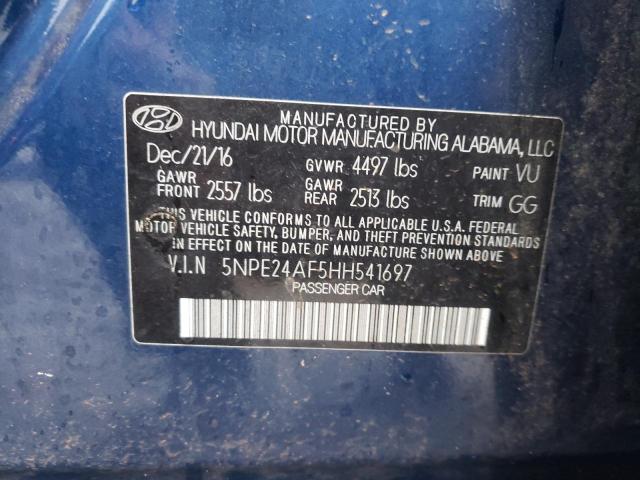 Photo 10 from auction – 2017 HYUNDAI SONATA SE with VIN 5NPE24AF5HH541697