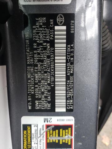 Фото 10 с аукциона – 2011 TOYOTA CAMRY BASE с VIN 4T1BF3EK9BU769770