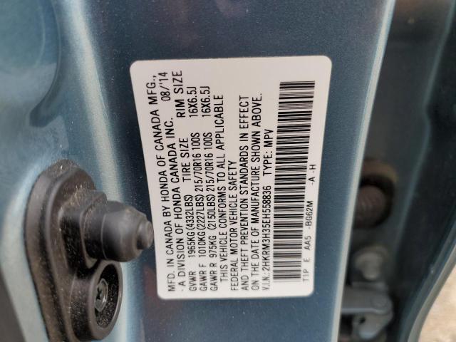 Photo 10 from auction – 2014 HONDA CR-V with VIN 2HKRM3H35EH558836