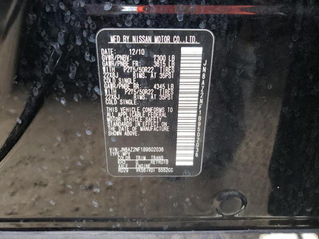 Photo 10 from auction – 2011 INFINITI QX56 with VIN JN8AZ2NF1B9502036