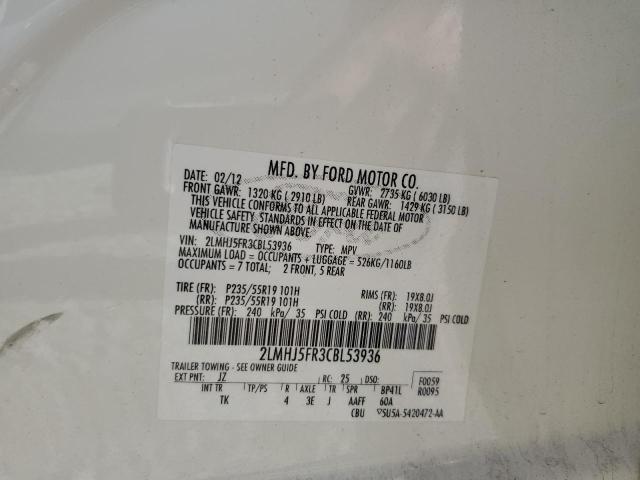 Photo 10 from auction – 2012 LINCOLN MKT with VIN 2LMHJ5FR3CBL53936