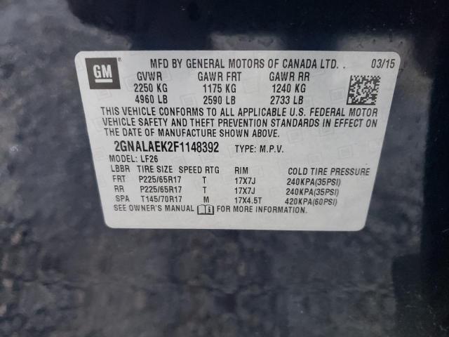 Photo 10 from auction – 2015 CHEVROLET EQUINOX LS with VIN 2GNALAEK2F1148392
