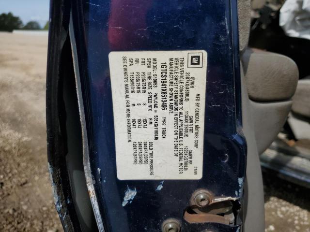 Photo 10 from auction – 1999 GMC SONOMA with VIN 1GTCS1941X8513496