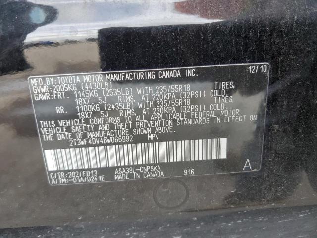 Photo 10 from auction – 2011 TOYOTA RAV4 SPORT with VIN 2T3WF4DV4BW066992