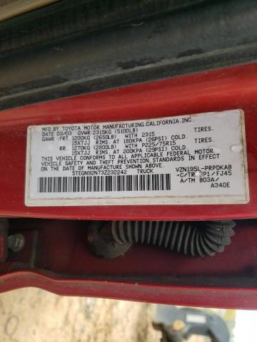 Photo 10 from auction – 2003 TOYOTA TACOMA DOU with VIN 5TEGN92N73Z232242