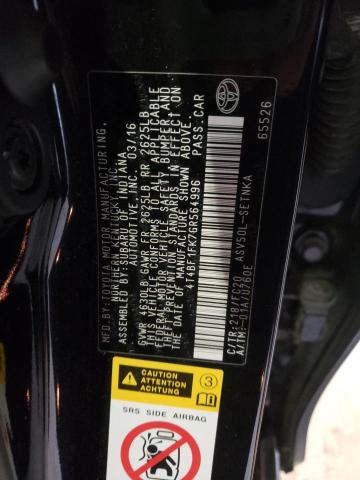 Photo 10 from auction – 2016 TOYOTA CAMRY LE with VIN 4T4BF1FK7GR564996