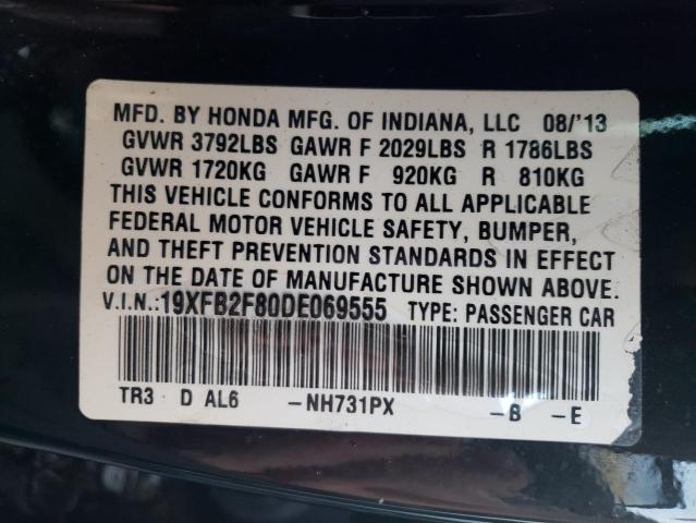 Photo 10 from auction – 2013 HONDA CIVIC EX with VIN 19XFB2F80DE069555