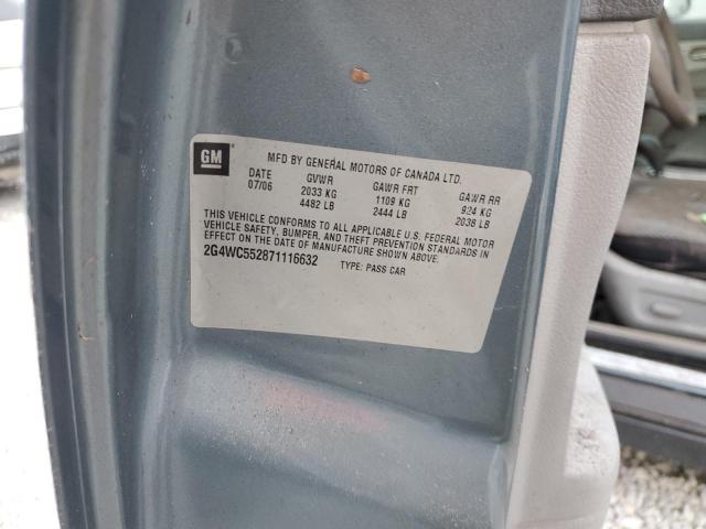 Photo 10 from auction – 2007 BUICK LACROSSE C with VIN 2G4WC552871116632