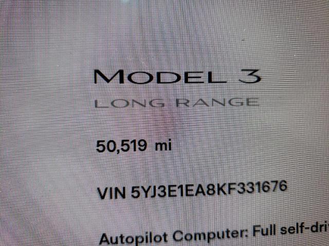 Photo 8 from auction – 2019 TESLA MODEL 3 with VIN 5YJ3E1EA8KF331676
