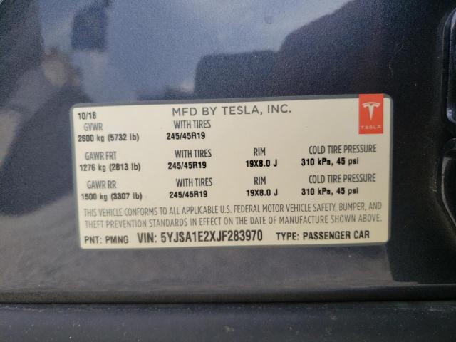 Photo 10 from auction – 2018 TESLA MODEL S with VIN 5YJSA1E2XJF283970