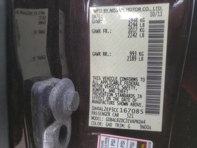 Photo 10 from auction – 2012 NISSAN ALTIMA S with VIN 1N4AL2EP3CC167085