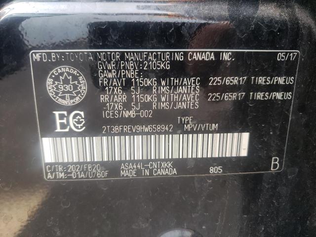 Photo 10 from auction – 2017 TOYOTA RAV4 LE with VIN 2T3BFREV9HW658942