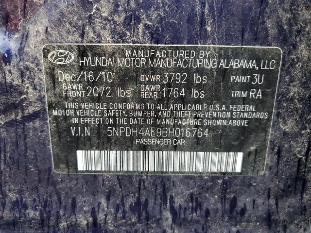 Photo 10 from auction – 2011 HYUNDAI ELANTRA GL with VIN 5NPDH4AE9BH016764