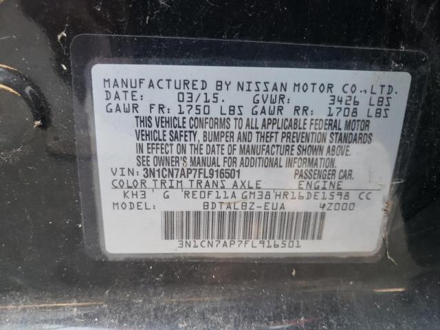 Photo 10 from auction – 2015 NISSAN VERSA S with VIN 3N1CN7AP7FL916501