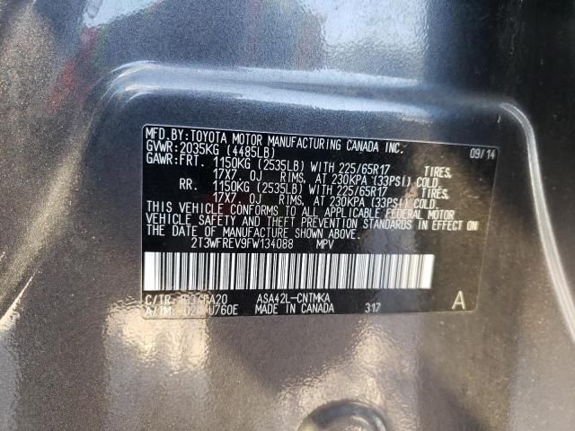Photo 10 from auction – 2015 TOYOTA RAV4 XLE with VIN 2T3WFREV9FW134088