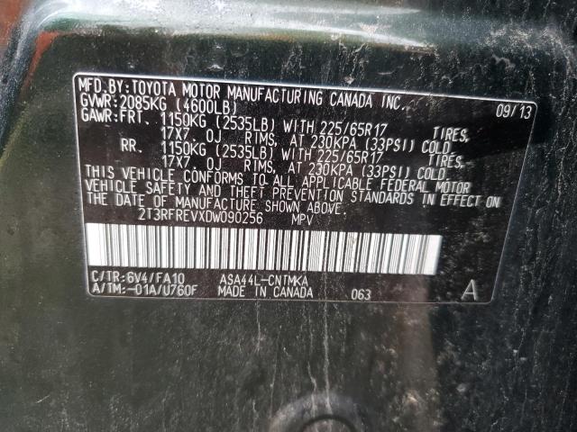 Photo 10 from auction – 2013 TOYOTA RAV4 XLE with VIN 2T3RFREVXDW090256