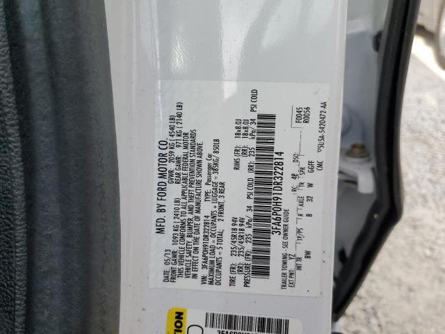 Photo 10 from auction – 2013 FORD FUSION SE with VIN 3FA6P0H91DR322814