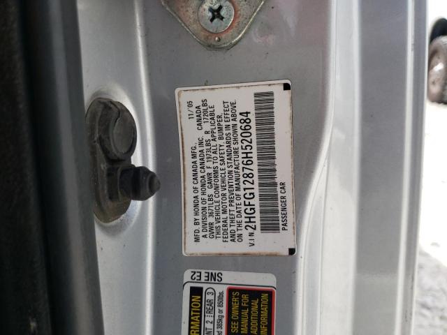 Photo 10 from auction – 2006 HONDA CIVIC EX with VIN 2HGFG12876H520684