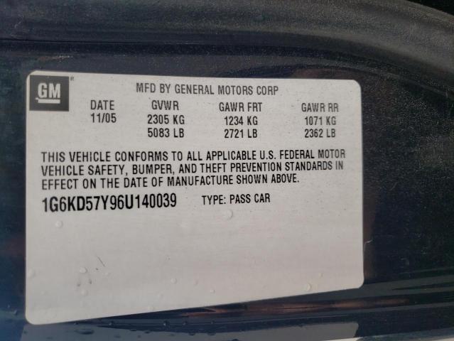 Photo 10 from auction – 2006 CADILLAC DTS with VIN 1G6KD57Y96U140039