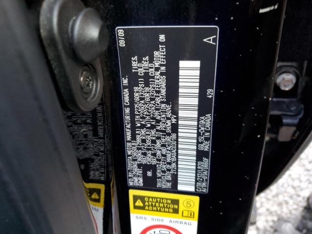 Photo 10 from auction – 2010 LEXUS RX 350 with VIN 2T2BK1BAXAC030186