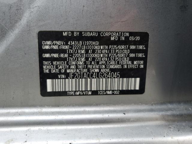 Photo 10 from auction – 2020 SUBARU CROSSTREK with VIN JF2GTACC4LG264045