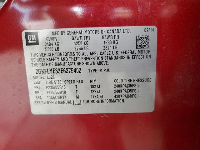 Photo 10 from auction – 2014 GMC TERRAIN SL with VIN 2GKFLYE33E6275402