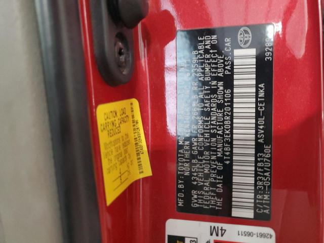 Photo 10 from auction – 2011 TOYOTA CAMRY BASE with VIN 4T4BF3EK0BR201106