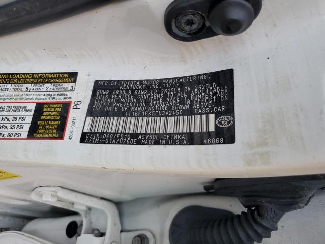 Photo 10 from auction – 2014 TOYOTA CAMRY L with VIN 4T1BF1FK5EU342450